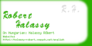 robert halassy business card