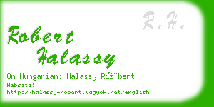 robert halassy business card